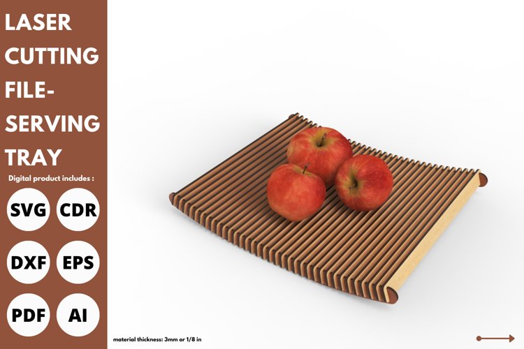 decorative parametric tray svg laser cut & glowforge craft example image 1