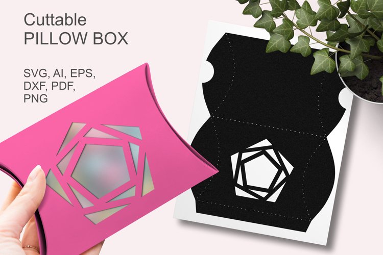Decorative Pentagonal Window Pillow Box SVG Paper Cut SVG