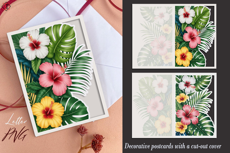 Decorative cards with cut-out covers