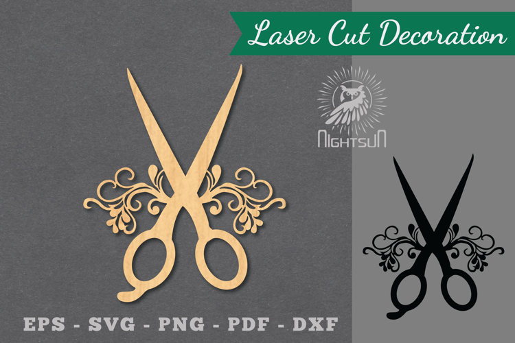 Decorative Scissors Laser Cut Decoration