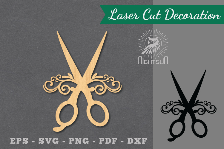 Decorative Scissors Laser Cut Decoration