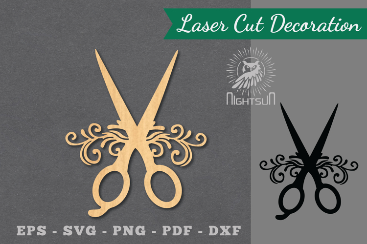 Decorative Scissors Laser Cut Decoration