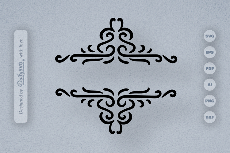 Split Floral Svg Image 2