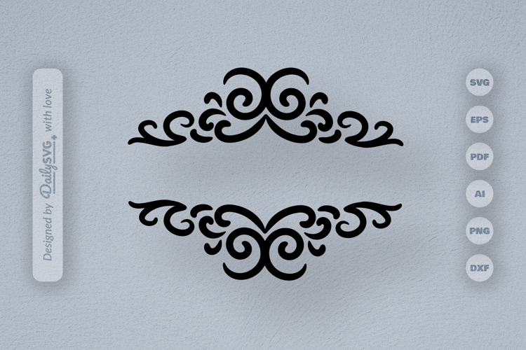 Split Floral Svg Image 10