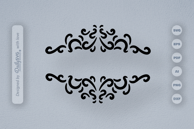 Split Floral Svg Image 9