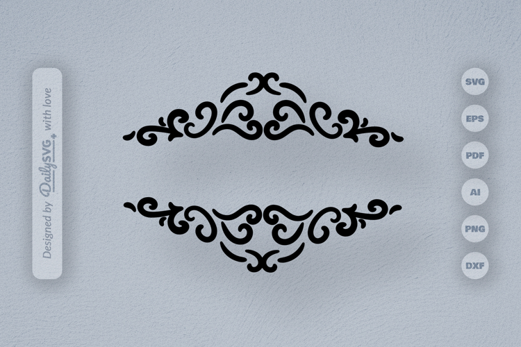 Split Floral Svg Image 8