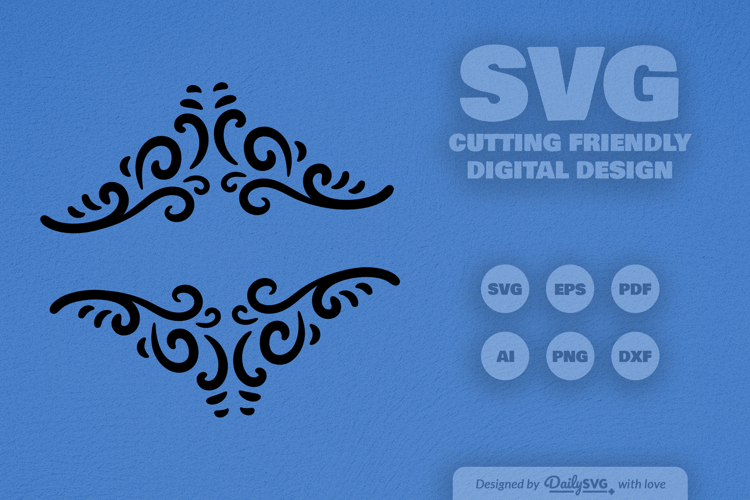 Split Floral Svg Image 7