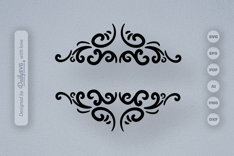 Split Floral Svg Image 6