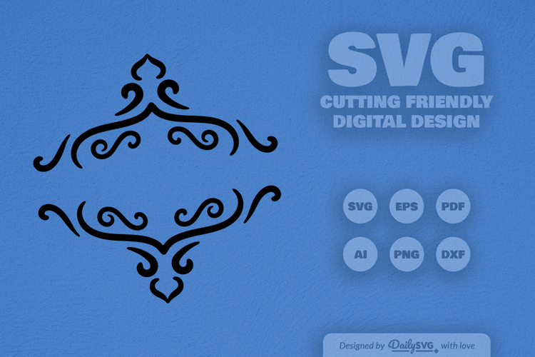 Split Floral Svg Image 4