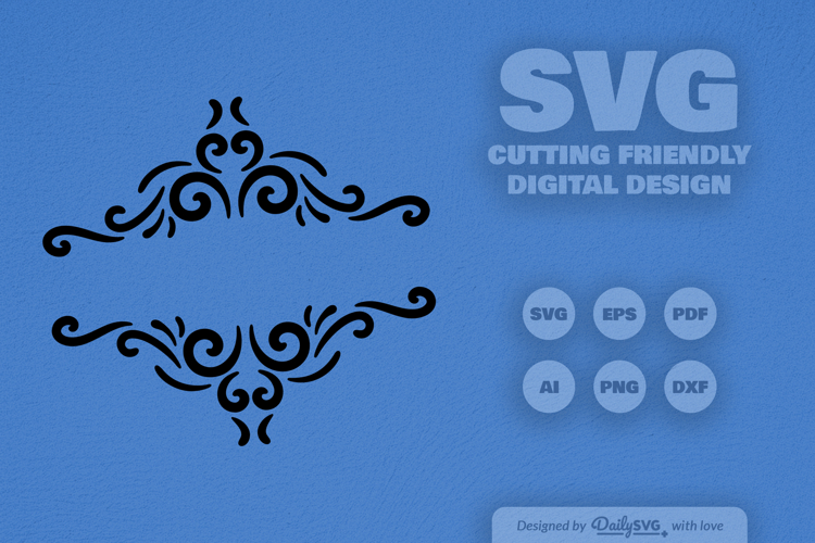 Split Floral Svg Image 3