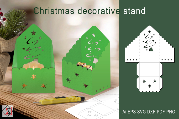Decorative Christmas stand/box. Paper crafts