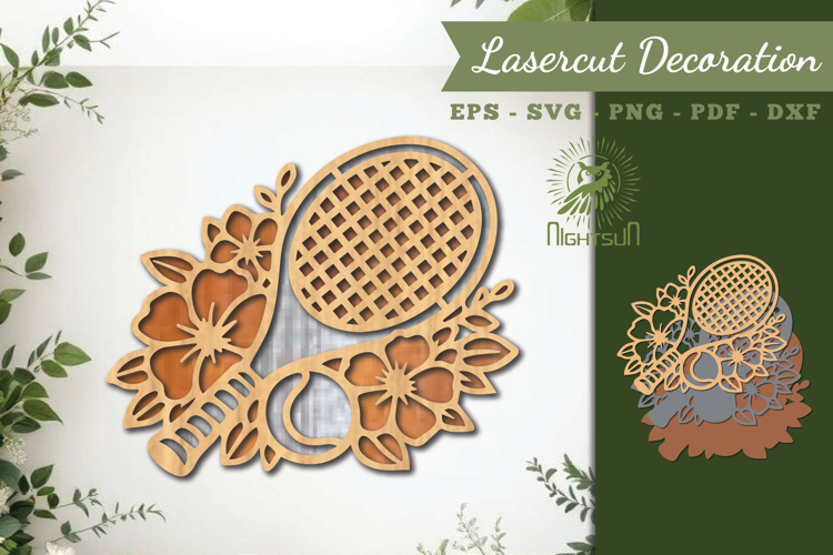 Decorative Tennis Lasercut Decoration