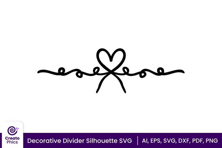 Decorative text divider SVG | ornamental arrow silhouette