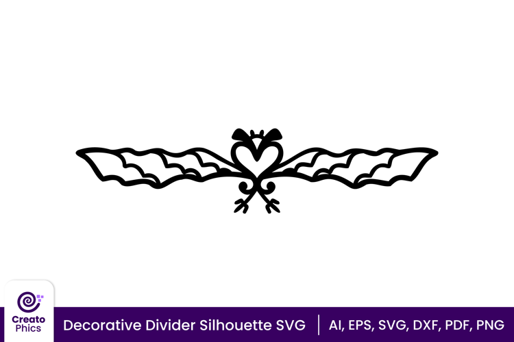 Decorative text divider SVG | ornamental arrow silhouette
