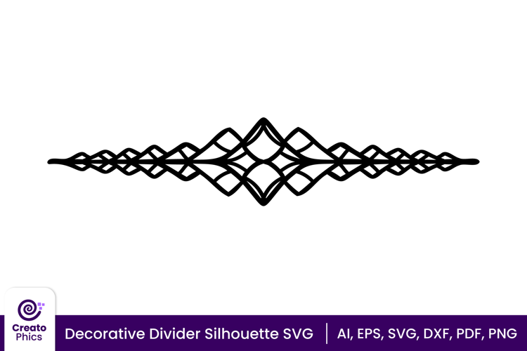 Decorative text divider SVG | ornamental arrow silhouette