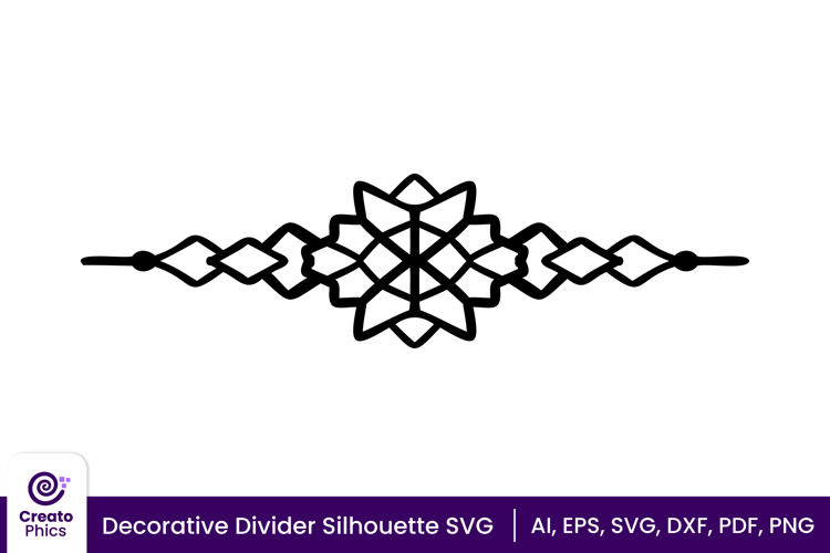 Decorative text divider SVG | ornamental arrow silhouette