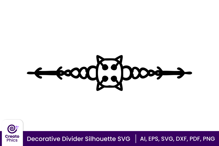 Decorative text divider SVG | ornamental arrow silhouette