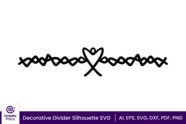 Decorative text divider SVG | ornamental arrow silhouette