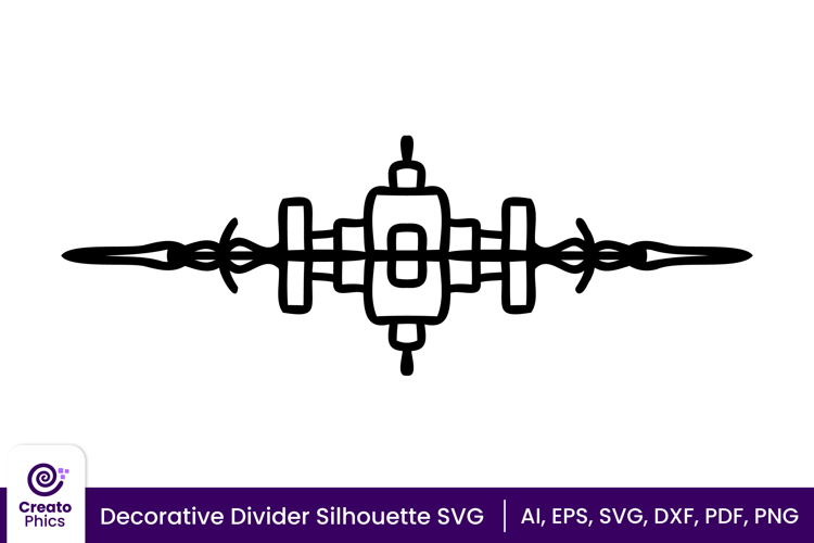 Decorative text divider SVG | ornamental arrow silhouette