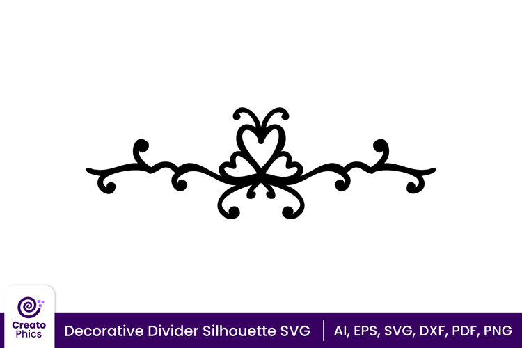 decorative-text divider-ornament svg-floral-elements-silhouette-clipart-arrow-border