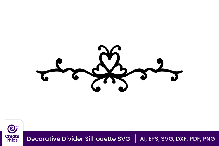Decorative text divider SVG | ornamental arrow silhouette