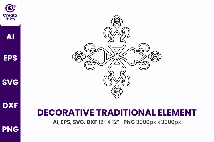 decorative traditional element vector clipart SVG 3
