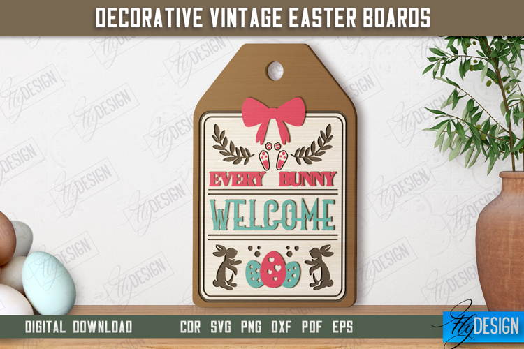 Decorative Vintage Easter Board | Mini Cutting Board | CNC