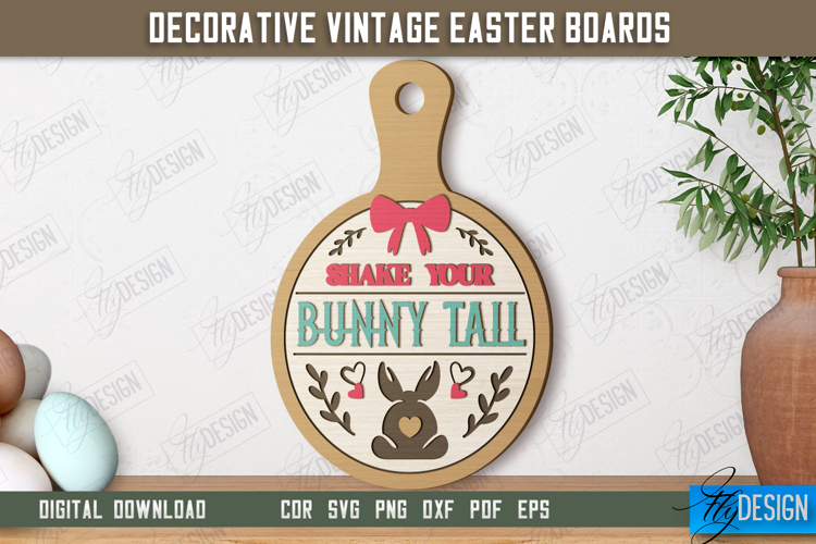 Decorative Vintage Easter Board | Mini Cutting Board | CNC