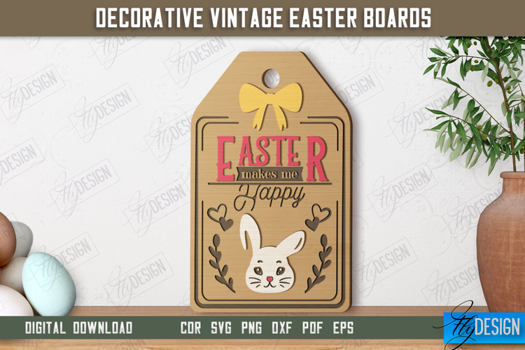 Decorative Vintage Easter Board | Mini Cutting Board | CNC