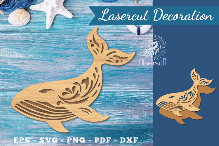 Decorative Whale Lasercut Decoration