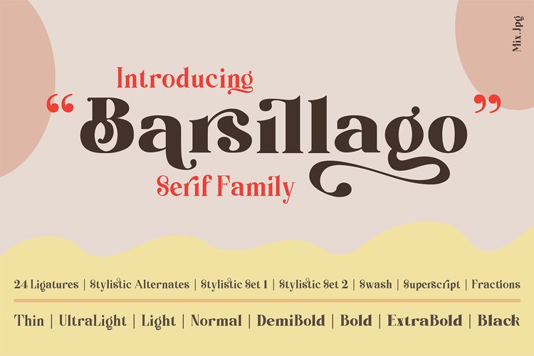 Barsillago Srif Display Family example image 1