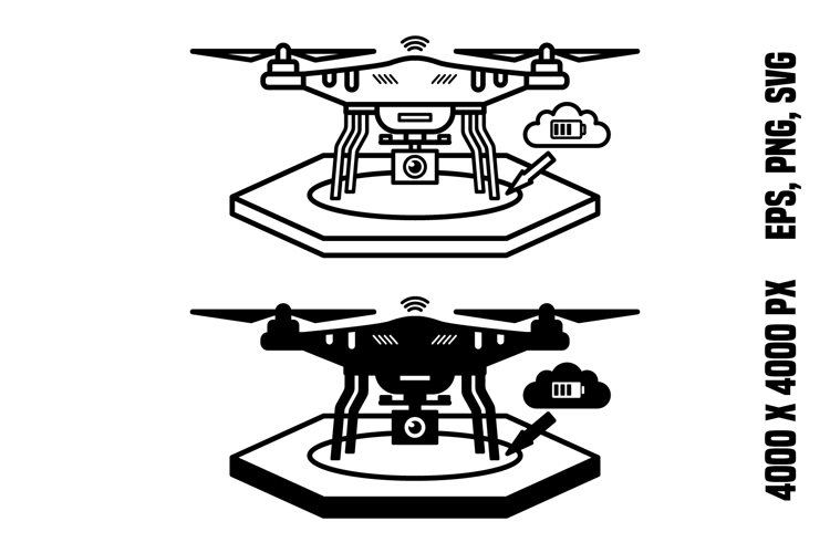 Drone Charging Station Icons