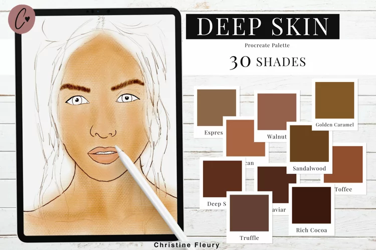 Procreate Color Palette - Deep Skin Tones