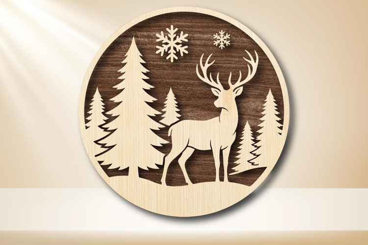 Deer Forest Laser Cut SVG File