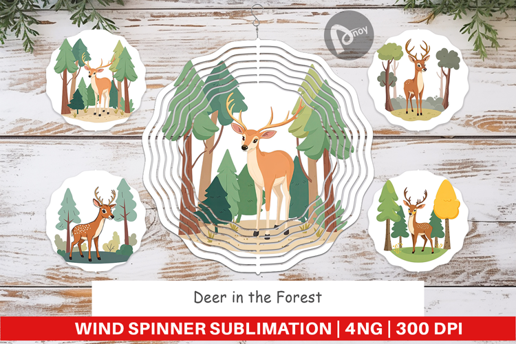 Wind Spinner Forest Deer