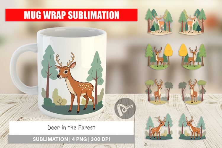 Mug Wrap Forest Deer