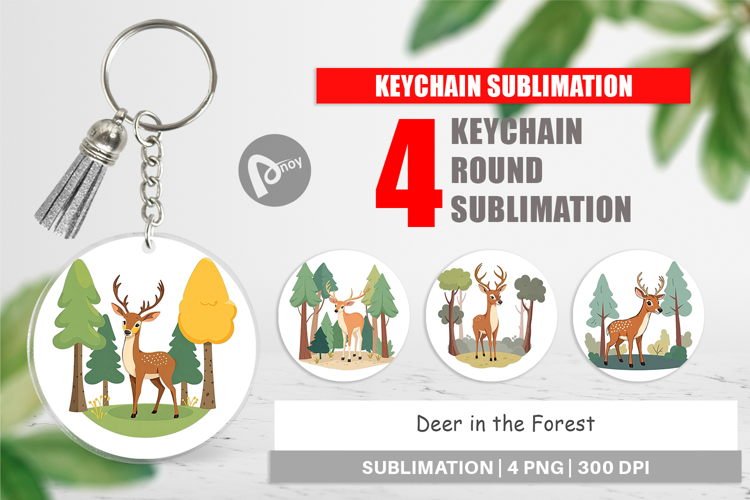 Keychain Forest Deer