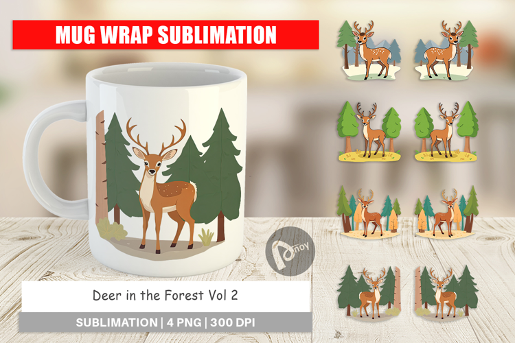 Mug Wrap Forest Deer
