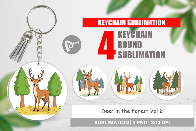 Keychain Forest Deer