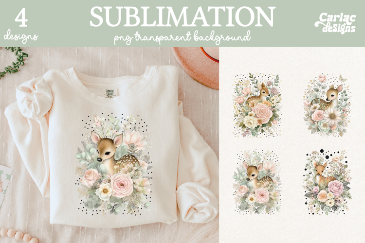 Deer Sublimation Bundle, Deer Clipart Bundle