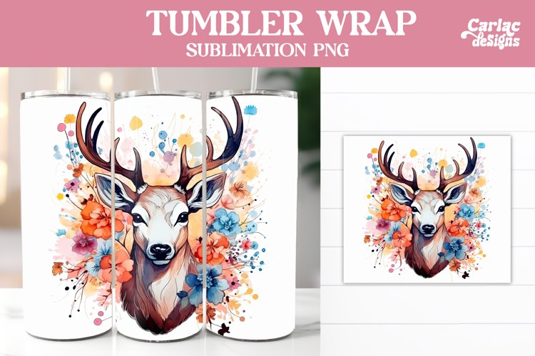 Deer Tumbler Sublimation Wrap