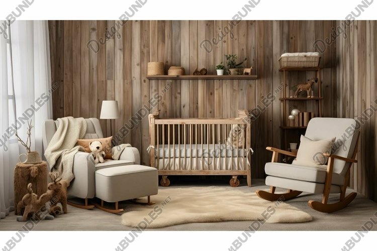 wooden nursery interior