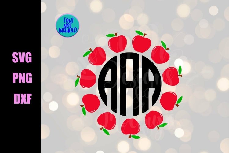 Monogram Border SVG - Teacher SVG - Downloadable files example image 1