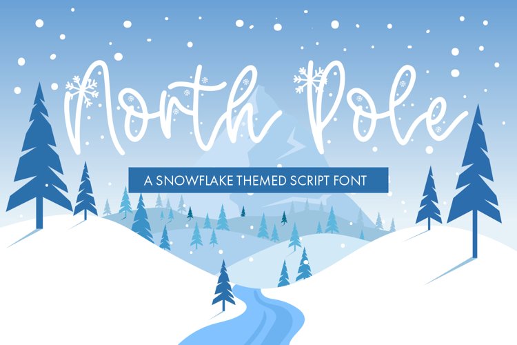 North Pole - A Snowflake Themed Script Font example image 1