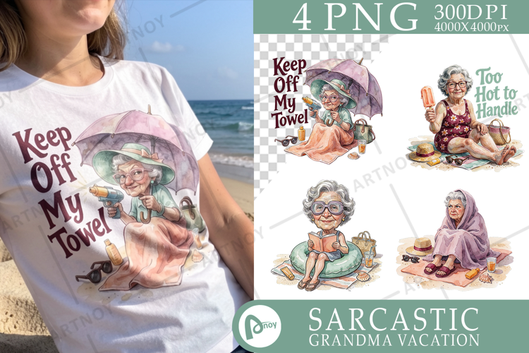 Sunset Grandma Vacation Sublimation