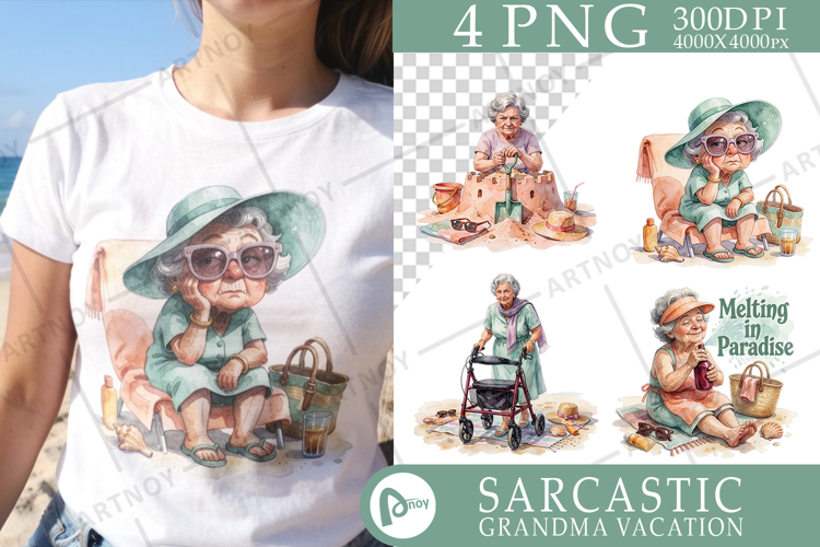Sunset Grandma Vacation Sublimation