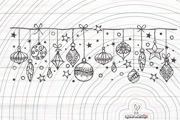 decoration tree balls Cutting file SVG DXF