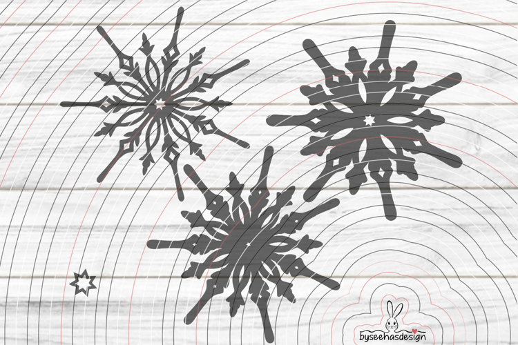Deco star 1 layers 3-5 Cutting file SVG DXF
