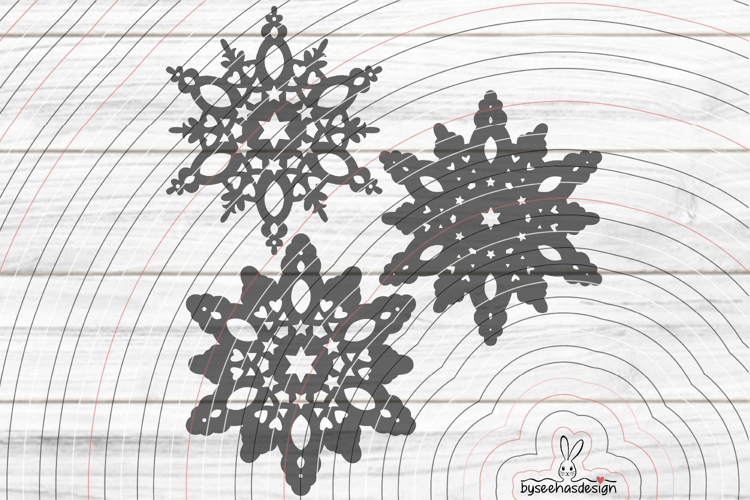 Deco star 2 layers 3-5 Cutting file SVG DXF