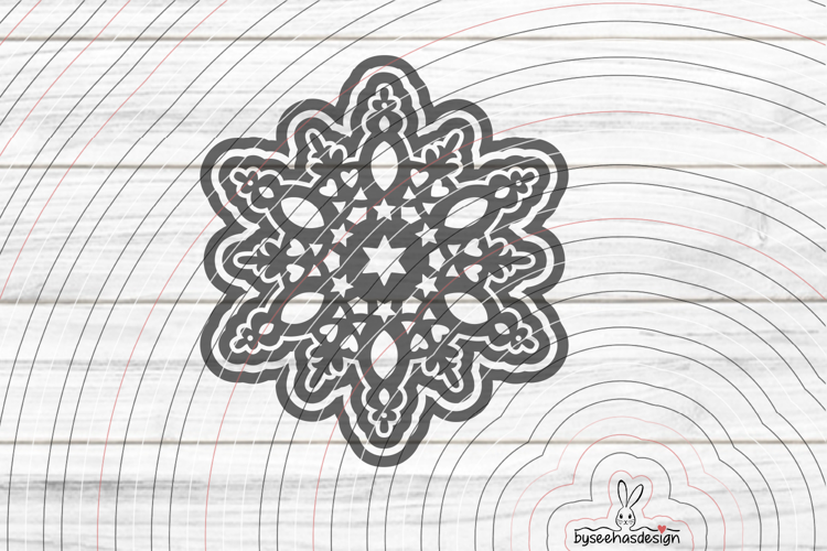 Decostar with frame Cutting file SVG DXF